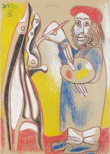 Pablo Picasso Andere Malerei - Le peintre 1970