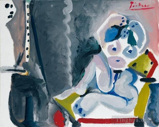 Pablo Picasso Andere Malerei - Le peintre et son Modell 1965
