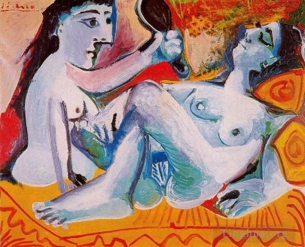 Pablo Picasso Andere Malerei - Les deux amies 1965