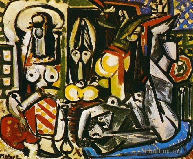 Pablo Picasso Andere Malerei - Les femmes d Alger Delacroix IV 1955