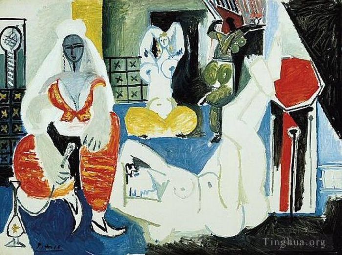 Pablo Picasso Andere Malerei - Les femmes d Alger Delacroix IX 1955
