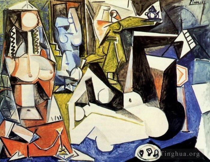 Pablo Picasso Andere Malerei - Les femmes d Alger Delacroix XIV 1955