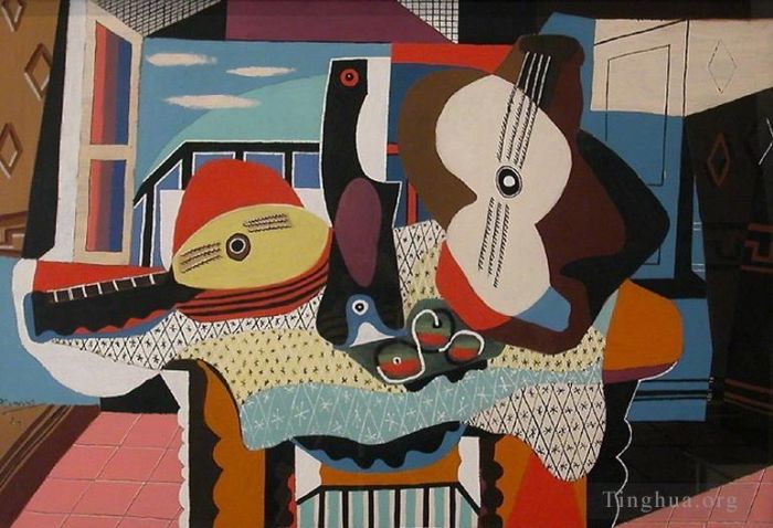 Pablo Picasso Andere Malerei - Mandoline und Gitarre 1924