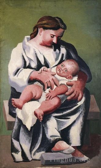 Pablo Picasso Andere Malerei - Maternite Mere et enfant 1921