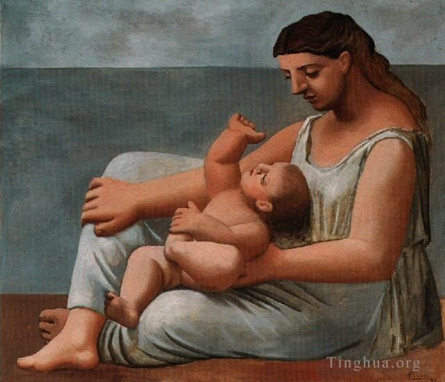 Pablo Picasso Andere Malerei - Mere et enfant 1921