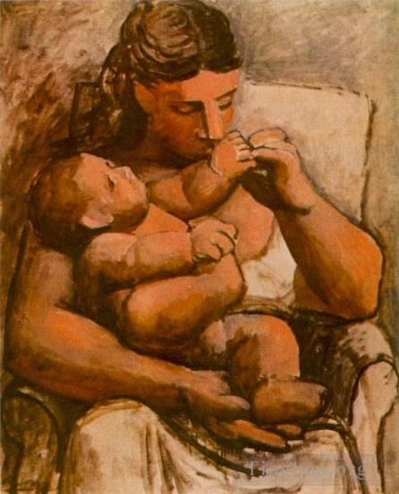 Pablo Picasso Andere Malerei - Mere et enfant1905