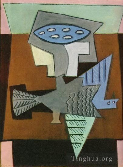 Pablo Picasso Andere Malerei - Nature morte al oiseau mort 1920