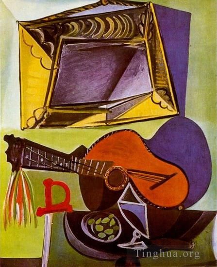 Pablo Picasso Andere Malerei - Nature morte a la Guitare 1918