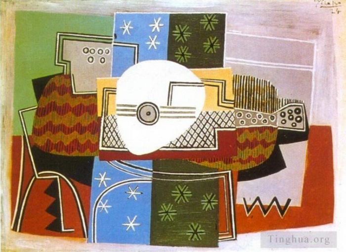 Pablo Picasso Andere Malerei - Nature morte a la mandoline 1924