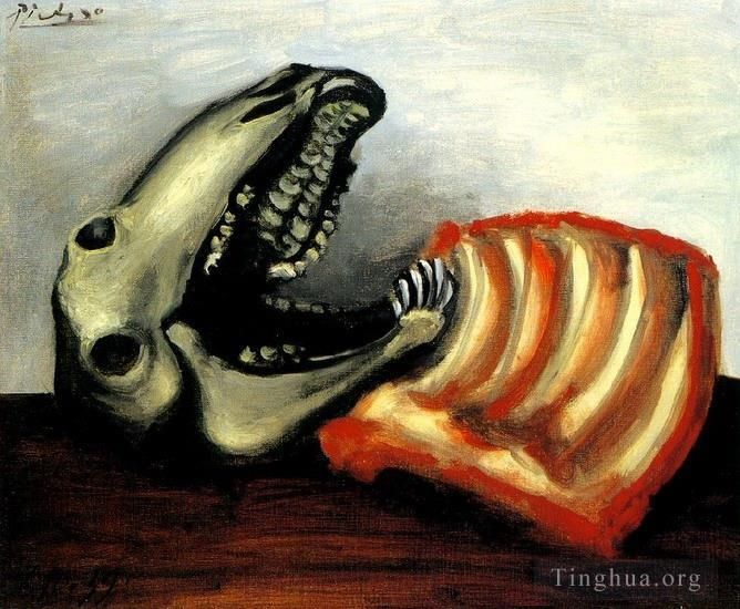 Pablo Picasso Andere Malerei - Nature Morte au Crane de Mouton 1939