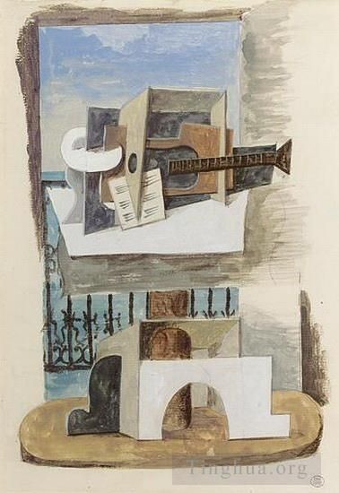 Pablo Picasso Andere Malerei - Nature morte devant une fénetre 1919