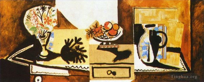 Pablo Picasso Andere Malerei - Nature morte sur une commode 1955