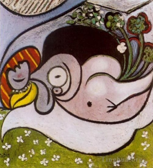 Pablo Picasso Andere Malerei - Nu Couche aux Fleurs 1932