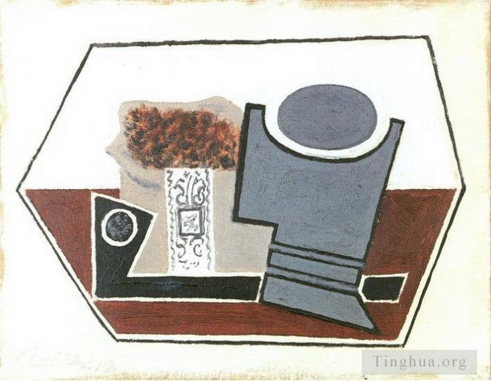 Pablo Picasso Andere Malerei - Pfeife verre und paquet de tabac 1914