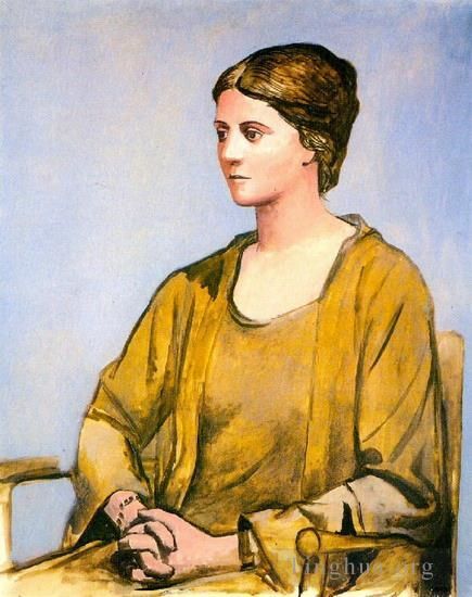 Pablo Picasso Andere Malerei - Porträt von Olga 1921