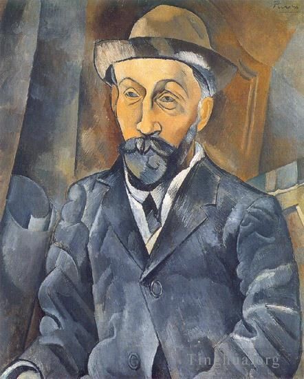 Pablo Picasso Andere Malerei - Porträt von Clovis Sagot 1909