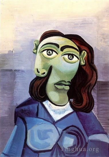 Pablo Picasso Andere Malerei - Porträt von Dora Maar aux yeux bleus 1939