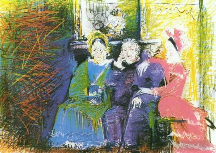 Pablo Picasso Andere Malerei - Familienporträt 1962