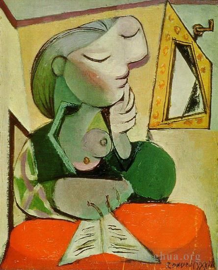 Pablo Picasso Andere Malerei - Portrait de femme Femme lisant 1936