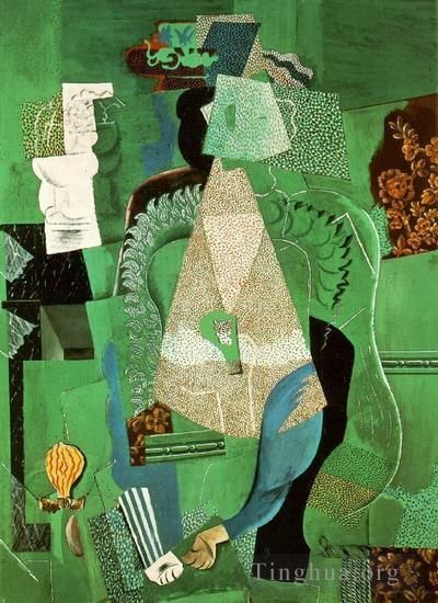 Pablo Picasso Andere Malerei - Portrait de jeune fille 1 1914