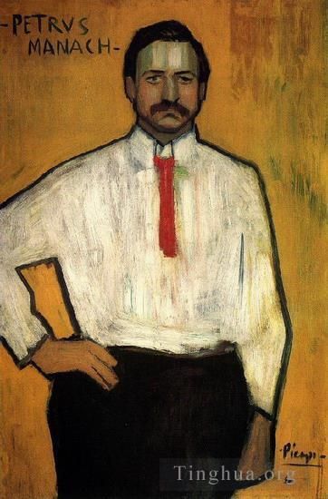 Pablo Picasso Andere Malerei - Porträt du Père Manach 1901