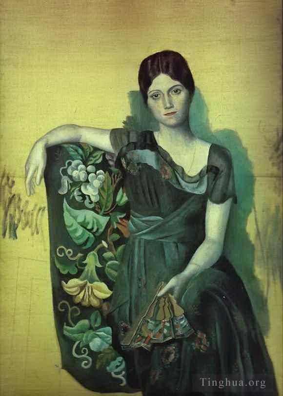 Pablo Picasso Andere Malerei - Porträt von Olga im Sessel 1917