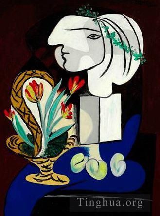 Pablo Picasso Andere Malerei - Stillleben mit Tulpen Nature morte aux tulipes 1932