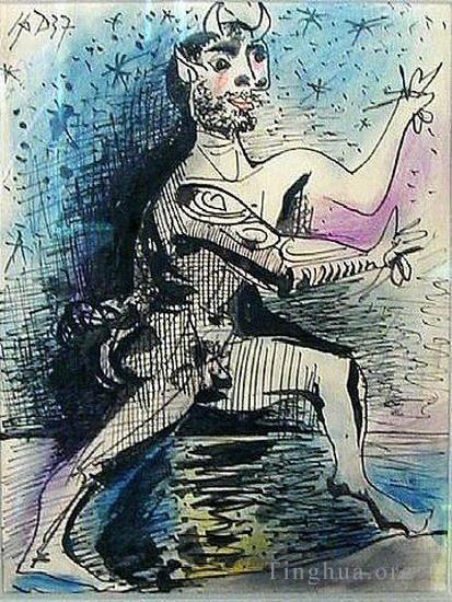 Pablo Picasso Andere Malerei - Taureau 1937