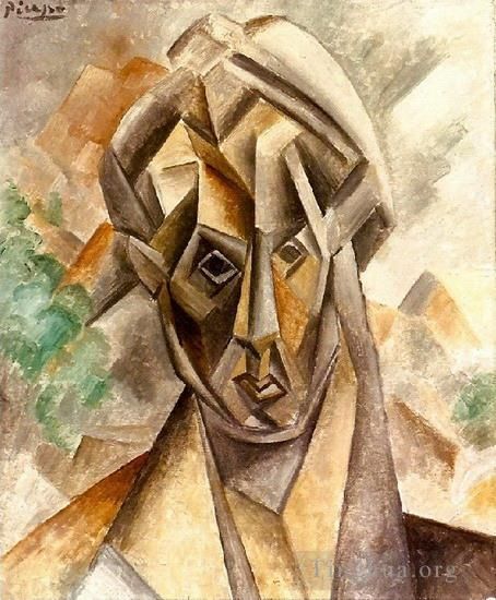 Pablo Picasso Andere Malerei - Tête de Femme 1909