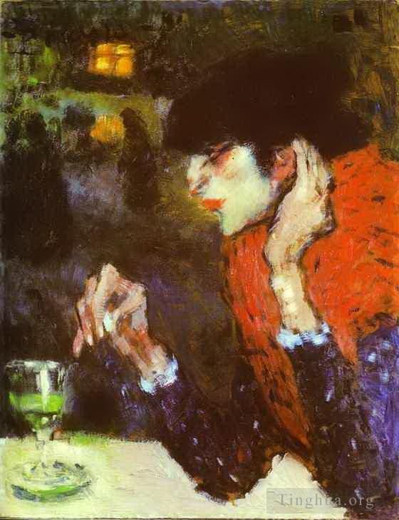 Pablo Picasso Andere Malerei - Der Absinthtrinker 1901
