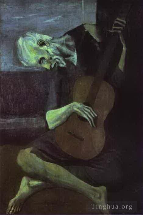 Pablo Picasso Andere Malerei - Der alte Gitarrist 1903