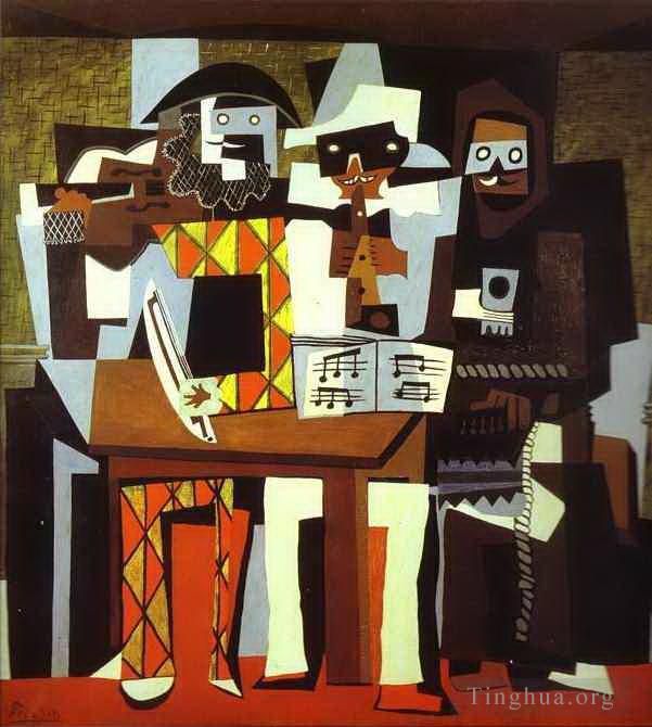 Pablo Picasso Andere Malerei - Drei Musiker 1921