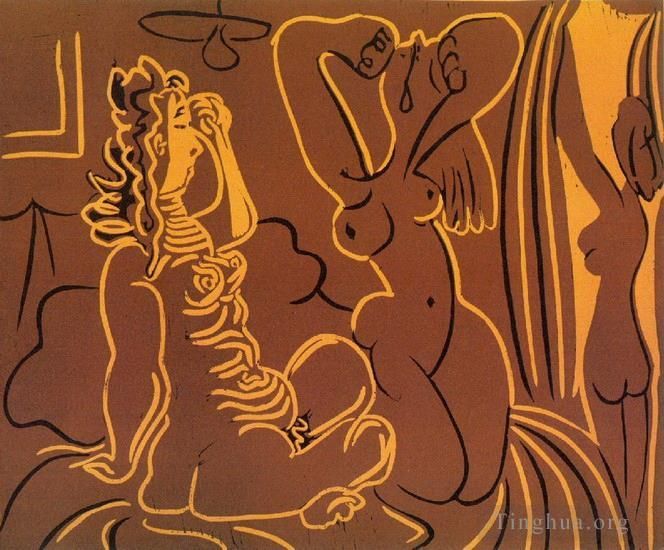 Pablo Picasso Andere Malerei - Drei Frauen 1908