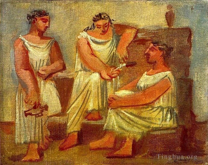 Pablo Picasso Andere Malerei - Drei Frauen a la Fontaine 1921