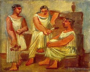 Zeitgenössische Malerei - Drei Frauen a la Fontaine 1921