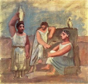 Zeitgenössische Malerei - Drei Frauen a la Fontaine 5 1921