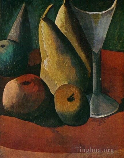 Pablo Picasso Andere Malerei - Verre et Fruits 1908