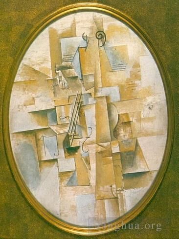 Pablo Picasso Andere Malerei - Violine Pyramide 1912