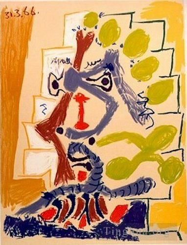 Pablo Picasso Andere Malerei - Visage 1966