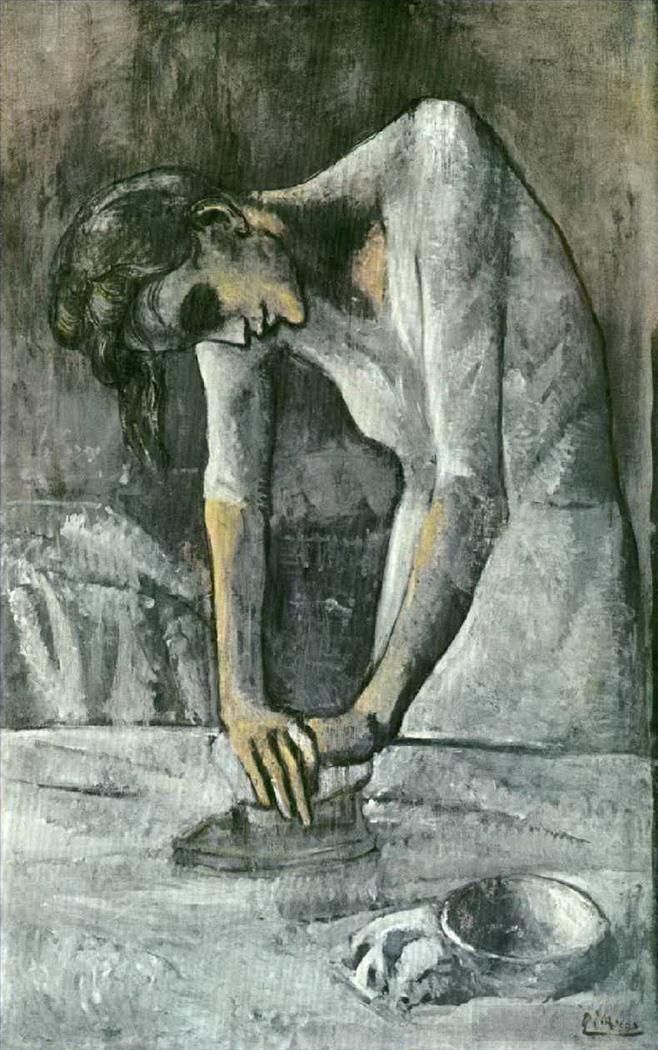 Pablo Picasso Andere Malerei - Bügelnde Frau 1904
