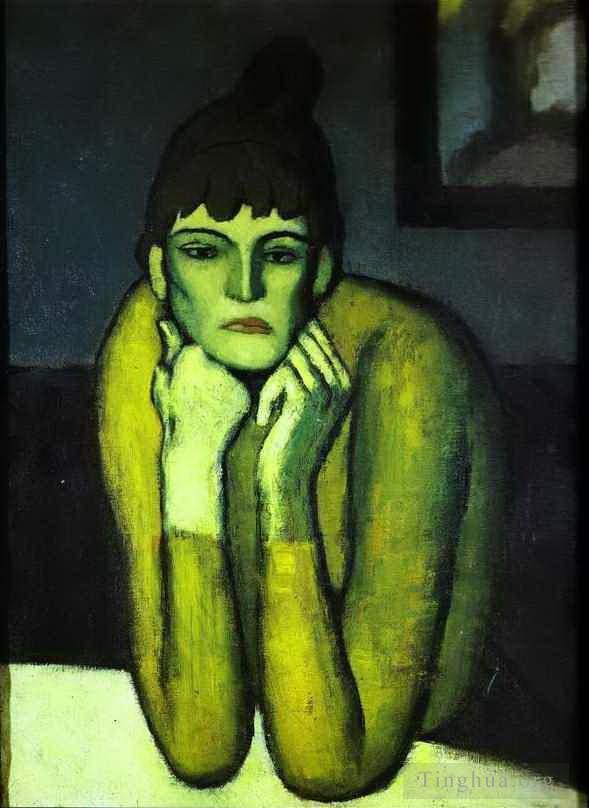 Pablo Picasso Andere Malerei - Frau mit Chignon 1901