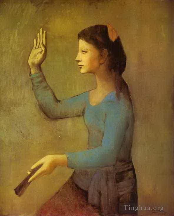 Pablo Picasso Andere Malerei - Frau mit Fächer 1905