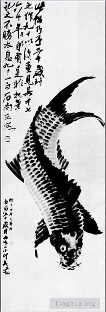 Qi Baishi Chinesische Kunst - Karpfen alter Chinese