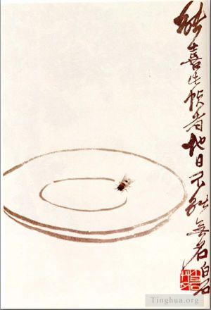 Zeitgenössische chinesische Kunst - Fliegen Sie auf einer Platte