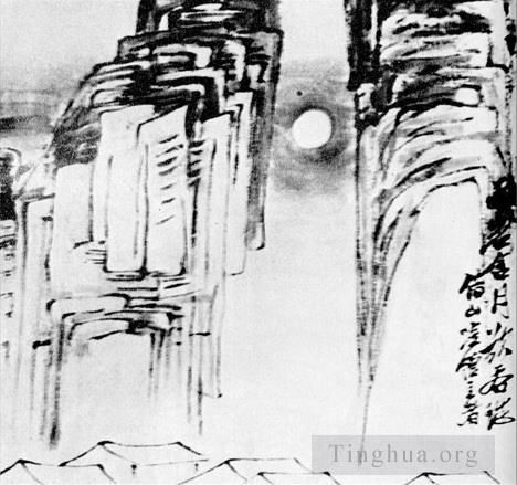 Qi Baishi Chinesische Kunst - Landschaft