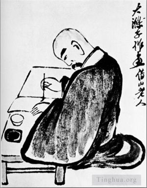 zeitgenössische kunst von Qi Baishi - Porträt eines Shih Tao