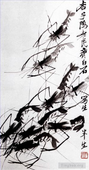 zeitgenössische kunst von Qi Baishi - Garnelen 2