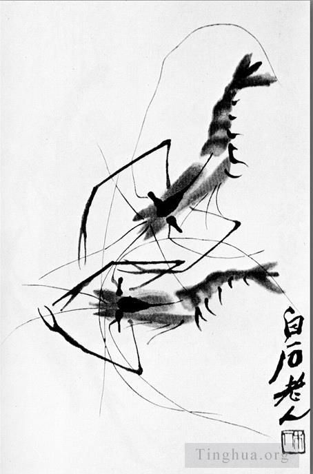 Qi Baishi Chinesische Kunst - Garnele