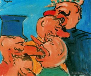 zeitgenössische kunst von Rene Magritte - Die Hungersnot 1948