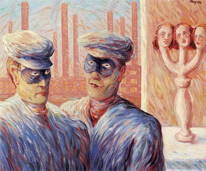 Rene Magritte Ölgemälde - Der Geheimdienst 1946